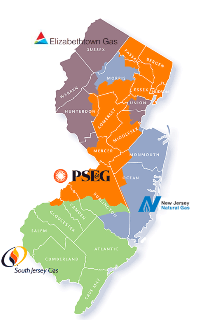 Gas Utilities Territory Map NJ OCE Web Site